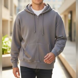 NWT Gap Oversized Full Zip up Gray Hoodie